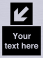 IV7081: Custom Directional signage black arrow down left