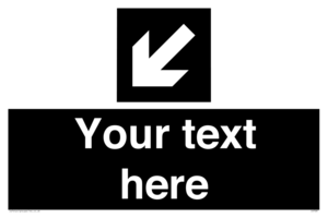 IV7081: Custom Directional signage black arrow down left