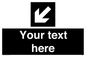 IV7081: Custom Directional signage black arrow down left