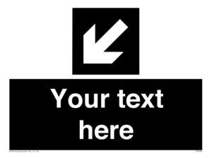 IV7081: Custom Directional signage black arrow down left