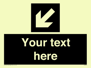 IV7081: Custom Directional signage black arrow down left