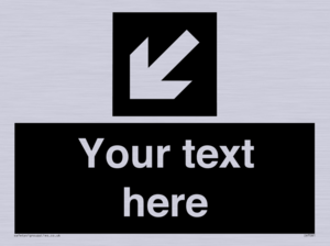 IV7081: Custom Directional signage black arrow down left
