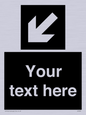 IV7081: Custom Directional signage black arrow down left