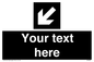 IV7081: Custom Directional signage black arrow down left