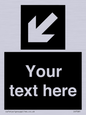 IV7081: Custom Directional signage black arrow down left