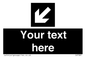 IV7081: Custom Directional signage black arrow down left