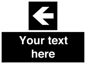 IV7082: Custom Directional signage black arrow left