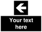 IV7082: Custom Directional signage black arrow left