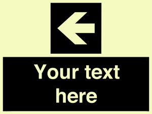 IV7082: Custom Directional signage black arrow left