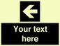 IV7082: Custom Directional signage black arrow left