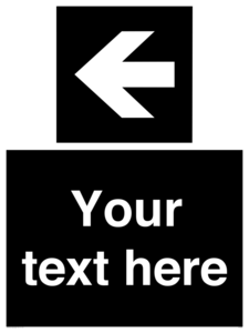 IV7082: Custom Directional signage black arrow left