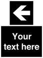 IV7082: Custom Directional signage black arrow left