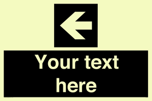 IV7082: Custom Directional signage black arrow left