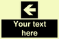 IV7082: Custom Directional signage black arrow left