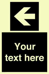 IV7082: Custom Directional signage black arrow left