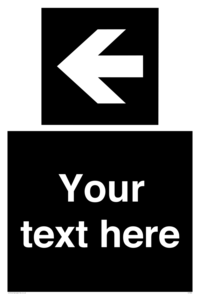 IV7082: Custom Directional signage black arrow left