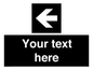 IV7082: Custom Directional signage black arrow left