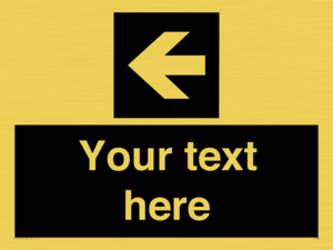 IV7082: Custom Directional signage black arrow left