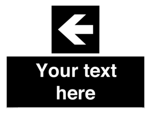 IV7082: Custom Directional signage black arrow left