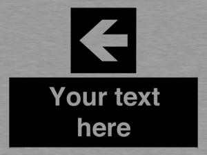 IV7082: Custom Directional signage black arrow left