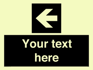 IV7082: Custom Directional signage black arrow left