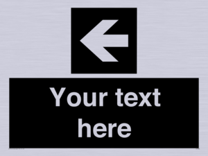 IV7082: Custom Directional signage black arrow left