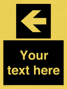 IV7082: Custom Directional signage black arrow left