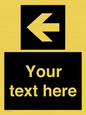 IV7082: Custom Directional signage black arrow left