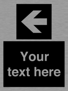 IV7082: Custom Directional signage black arrow left