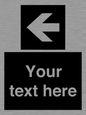 IV7082: Custom Directional signage black arrow left