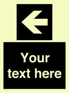 IV7082: Custom Directional signage black arrow left