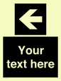 IV7082: Custom Directional signage black arrow left