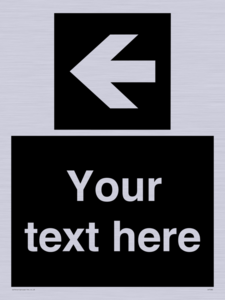 IV7082: Custom Directional signage black arrow left