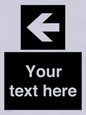 IV7082: Custom Directional signage black arrow left