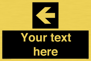 IV7082: Custom Directional signage black arrow left