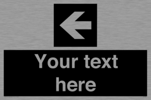 IV7082: Custom Directional signage black arrow left