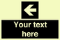 IV7082: Custom Directional signage black arrow left