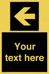 IV7082: Custom Directional signage black arrow left