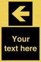 IV7082: Custom Directional signage black arrow left