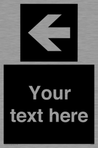IV7082: Custom Directional signage black arrow left