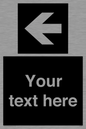 IV7082: Custom Directional signage black arrow left