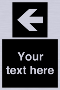IV7082: Custom Directional signage black arrow left
