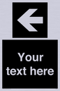 IV7082: Custom Directional signage black arrow left