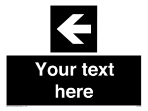 IV7082: Custom Directional signage black arrow left