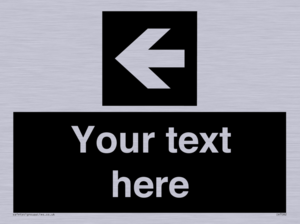 IV7082: Custom Directional signage black arrow left