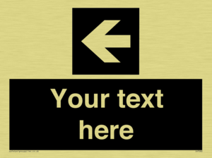 IV7082: Custom Directional signage black arrow left