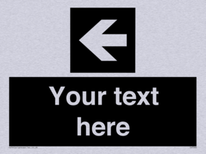IV7082: Custom Directional signage black arrow left