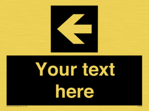 IV7082: Custom Directional signage black arrow left