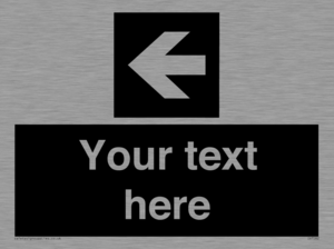 IV7082: Custom Directional signage black arrow left