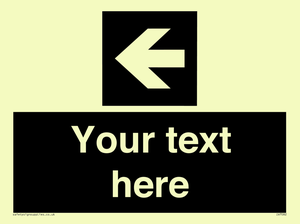 IV7082: Custom Directional signage black arrow left